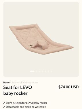 Baby Rocker Seat Replacement in Blush Pink